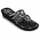 Women Flip Flop Mixit® Wedge with Mother Of Pearl Detail