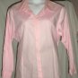 PLUS SIZE BLOUSE CAREER BY CHADWICK LONG SLEEVE PINK STRETCHED 99% COTTON 22W