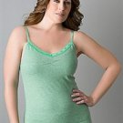 PLUS SIZE CAMISOLE LANE BRYANT CACIQUE LACE TRIM MINI STRIPE