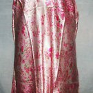 Plus Size Chemise Printed Satin Dainty Paisley Hits Mid Thigh V-Neckline