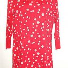 PLUS SIZE SLEEPSHIRT LANE BRYANT/CACIQUE LONG SLEEVE 100% COTTON RED