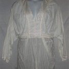 PLUS SIZE BLOUSE LANE BRYANT/VENEZIA JEANS V NECK WHITE 22/24