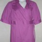 PLUS SIZE BLOUSE LANE BRYANT WRAP AROUND SHORT SLEEVE V NECK  14/16