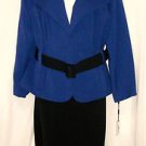 PLUS SIZE OUTFIT CAREER (JACKET & SKIRT)CALVIN KLEIN BLUE JACKET BLACK SKIRT 22w