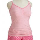 PLUS SIZE SLEEP SET PATTERNED SHORT ABS SLEEVELESS TOP PINK 1X (16/18)