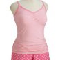 PLUS SIZE SLEEP SET PATTERNED SHORT ABS SLEEVELESS TOP PINK 1X (16/18)