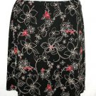 PLUS SIZE SKIRT CASUAL   BY ILIZA SLIP ON BLACK WITH PATTERN LARGE