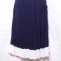 PLUS SIZE SKIRT PLEATED ANNE KLEIN NAVY BLUE AND WHITE HEM SLIP ON SIZE 0X