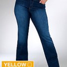 Plus Size Jeans Lane Bryant Original Right Fit Yellow Stretch Bootcut 1T /14T