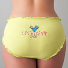 PLUS SIZE PANTY BY CACIQUE RUFFLE COTTON HIPSTER " LET ME DRINK" 18/20