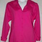 PLUS SIZE BLOUSE CAREER CHADWICK LONG SLEEVE BUTTON FRONT HOT PINK 26W
