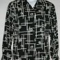 PLUS SIZE BLOUSE CAREER CLAUDIA RICHARD LONG SLEEVE BUTTON FRONT BLACK 16