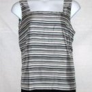 PLUS SIZE BLOUSE CAREER OR CASUAL LANE BRYANT SLEEVELESS  B&W STRIPES 18/20