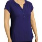 PLUS SIZE BLOUSE OLD NAVY HENLEY SHORT SLEEVE 3X
