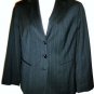 PLUS SIZE JACKET CAREER ANN KLEIN STRETCH BUTTON CLOSE BLACK LINED SIZE 14W