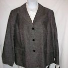 PLUS SIZE JACKET CAREER  JONES NEW YORK CAREER 100% LINEN  LIGHT GRAY 24W