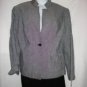 PLUS SIZE JACKET CAREER JONES NEW YORK  BUTTON CLOSE B&W STRETCH  24W