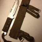 Lot of 10 Fixed Blade Serrated Knife Blade w Paracord Handle & Nylon Sheath