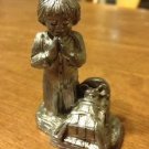 Vintage RICKER Handcrafted PEWTER Figurine 1989 CHRISTMAS The Gift of Love