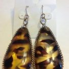 Style & Co Leopard Print Drop Earrings Gold Tone Accents NWT Costume Jewelry