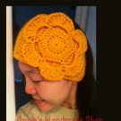 Crochet Headband, Hairband, Earwarmer with big flower