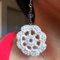 Flower crochet earring, Lace earring