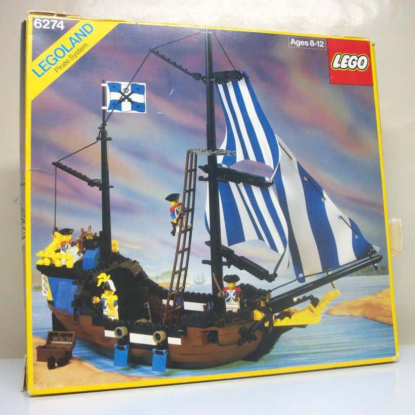 1989 Lego Pirate Caribbean Clipper set 6274 instructions box incomplete ...