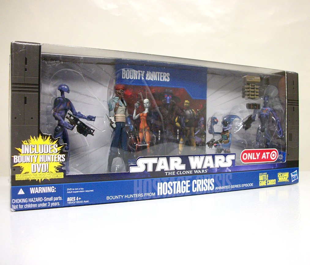 Star Wars Hostage Crisis Clone Wars set animated + DVD Target Exclusive Hasbro 2010