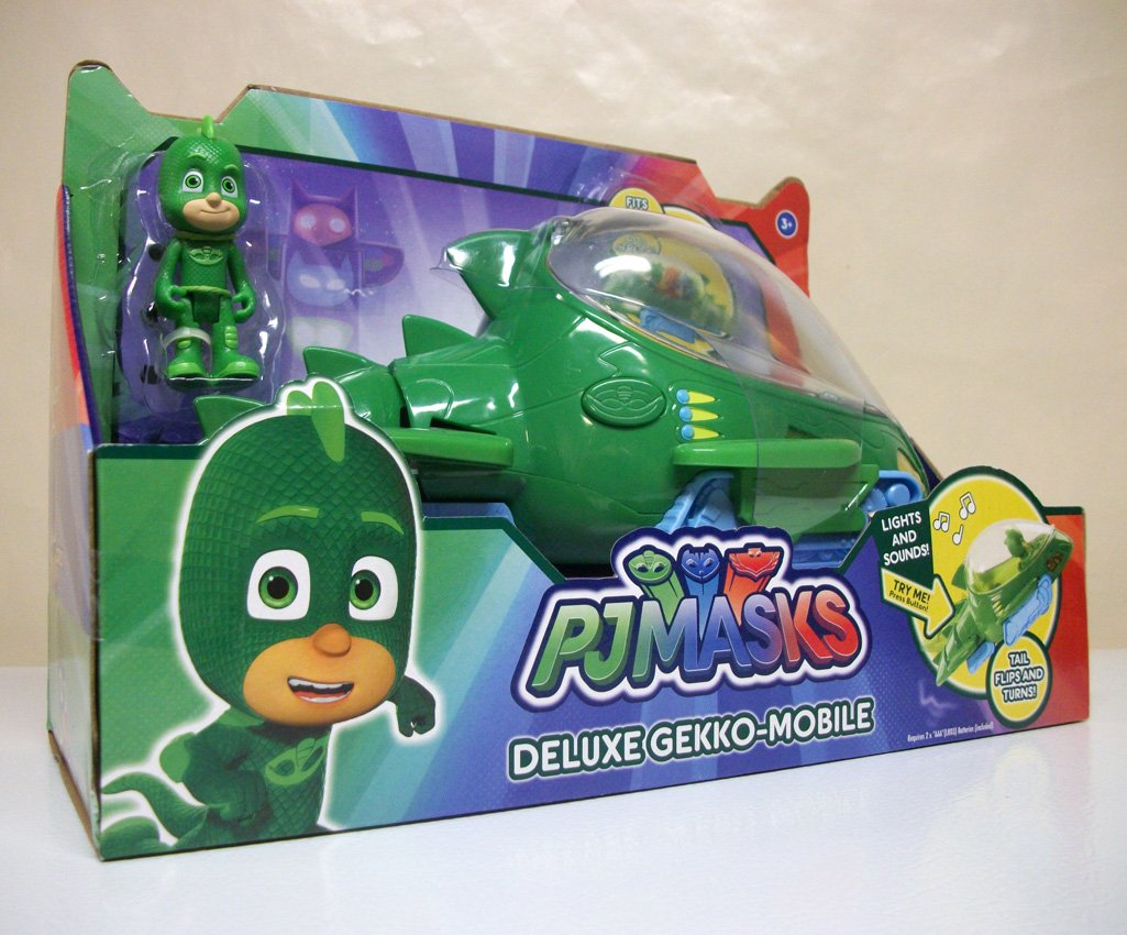 Dlx Gekko Mobile PJ Masks vehicle pre-school figure deluxe ship 2 gecko ...