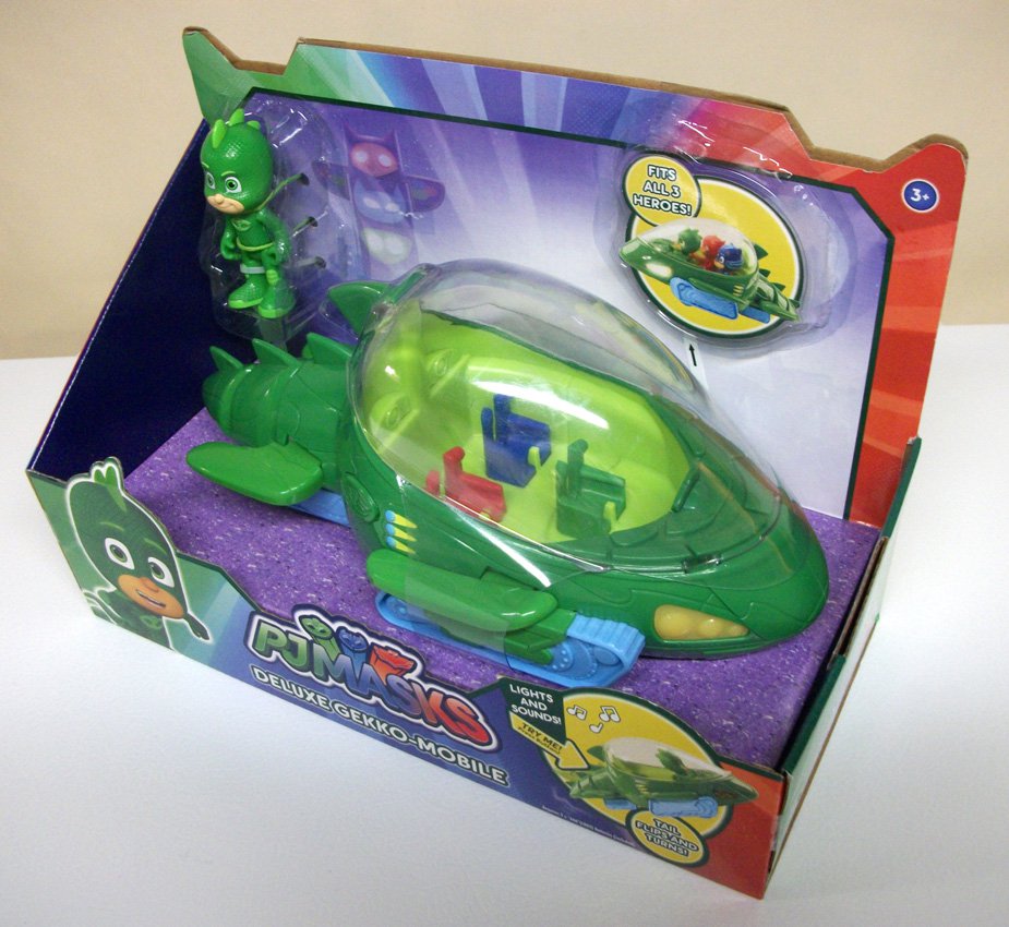 Dlx Gekko Mobile PJ Masks vehicle pre-school figure deluxe ship 2 gecko ...