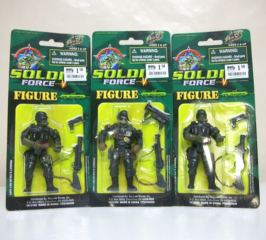 Lot of 3 Chap Mei Soldier Force V military special forces figures Chap