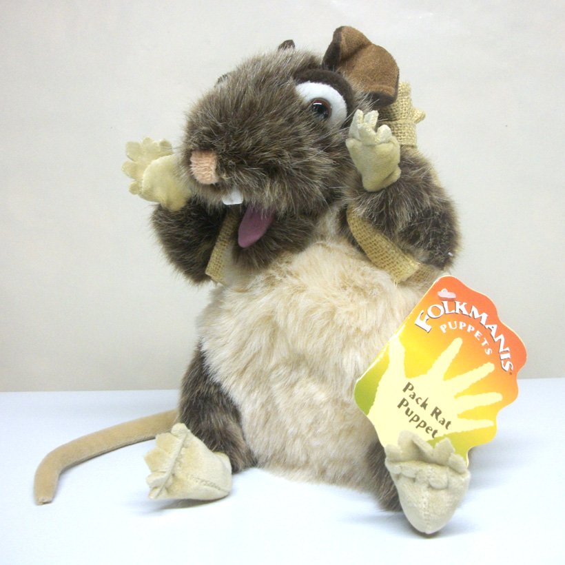 Folkmanis Pack Rat puppet plush hand puppet 10