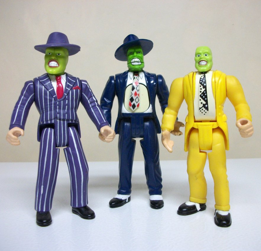 The Mask Lot of 3 loose figures belly busting quick draw heads up ...