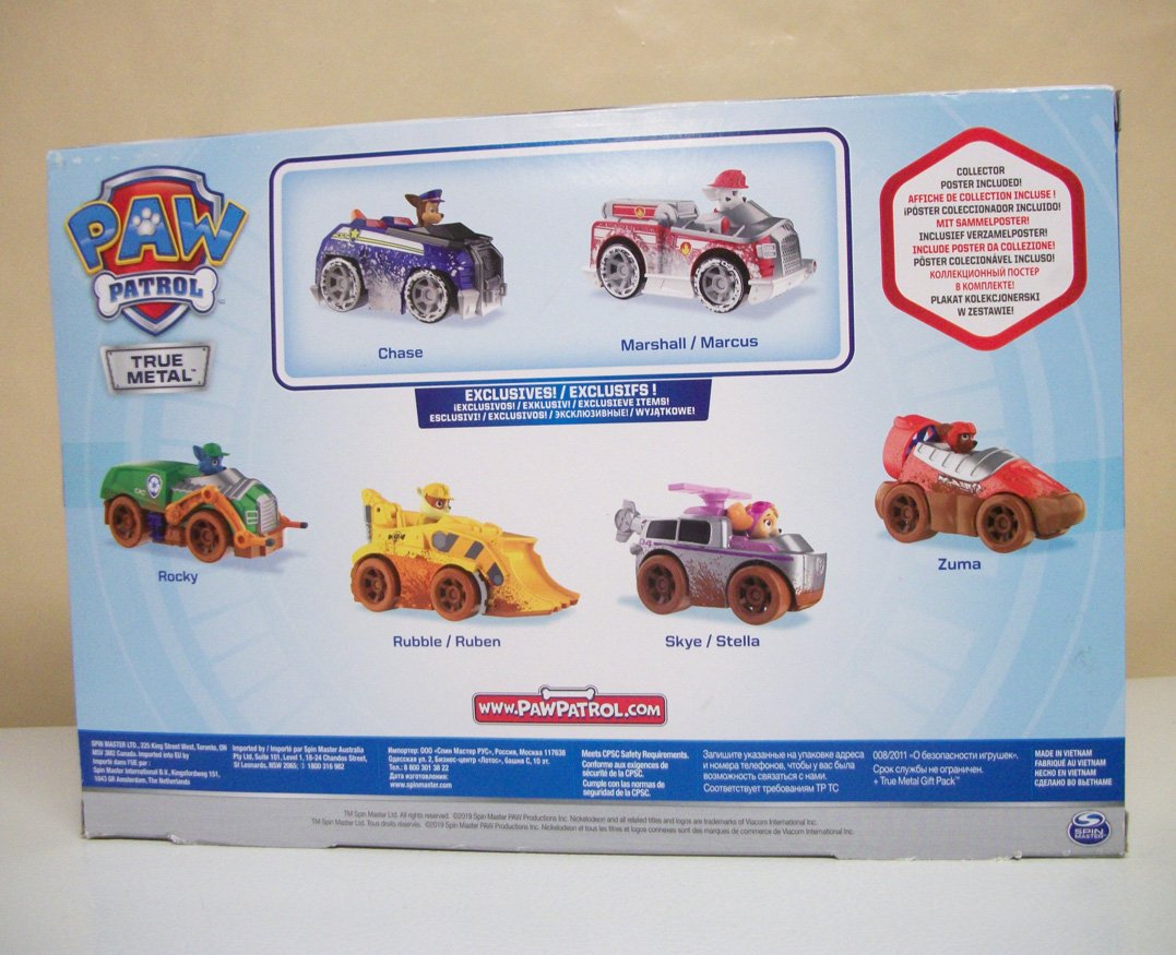 true metal paw patrol set