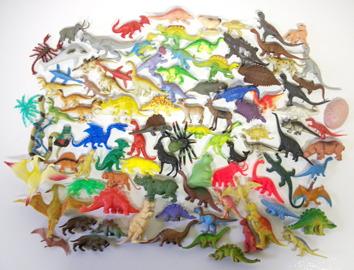 75+ dinosaurs & other little plastic & rubber animals pvc mini figures ...