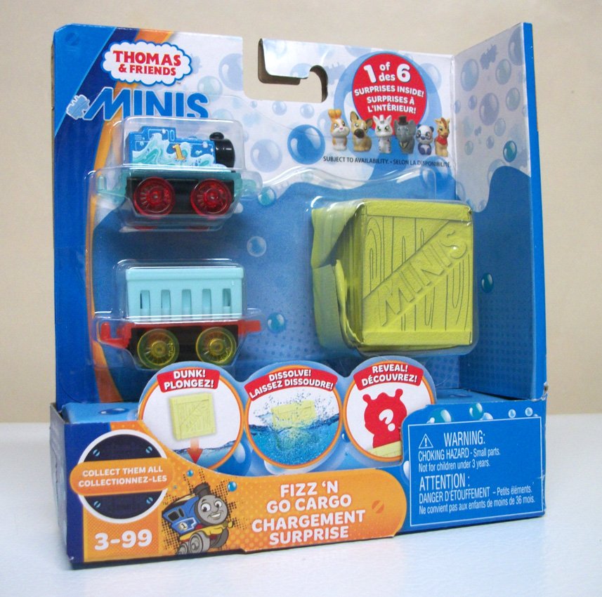 Thomas & Friends Minis Fizz N Go Cargo mystery surprise water set train ...