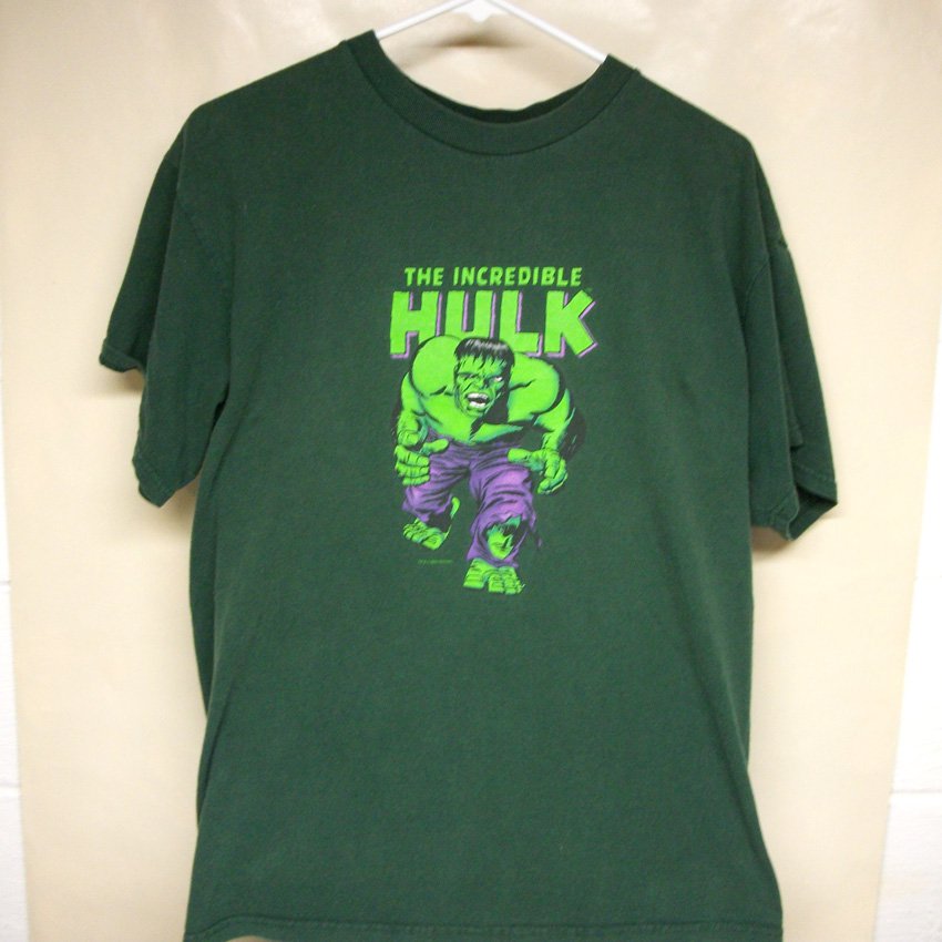 The Incredible Hulk large forest green t-shirt classic art jack kirby ...