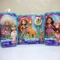 Enchantimals Lot of 3 dolls Lorna Lamb Gillian Giraffe Felicity Fox friend pets animals set Mattel