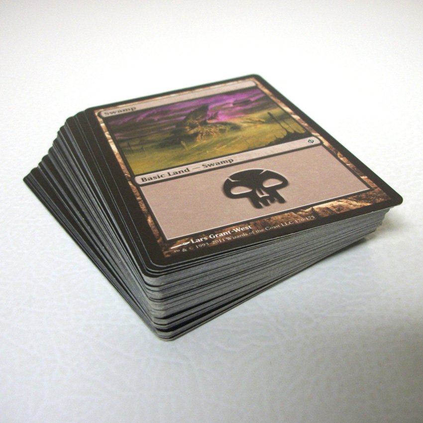 MTG 47 swamp land cards lot basic magic the gathering mana game gaming ...