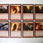 MTG 8 fire cards lot basic innistrad dark ascension red regular magic the gathering gaming 2011 2012