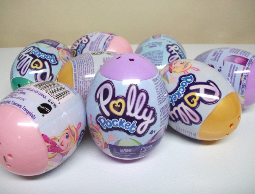 Polly Pocket Easter Egg Lot of 2 blind box 3.5" mini doll + outfit new