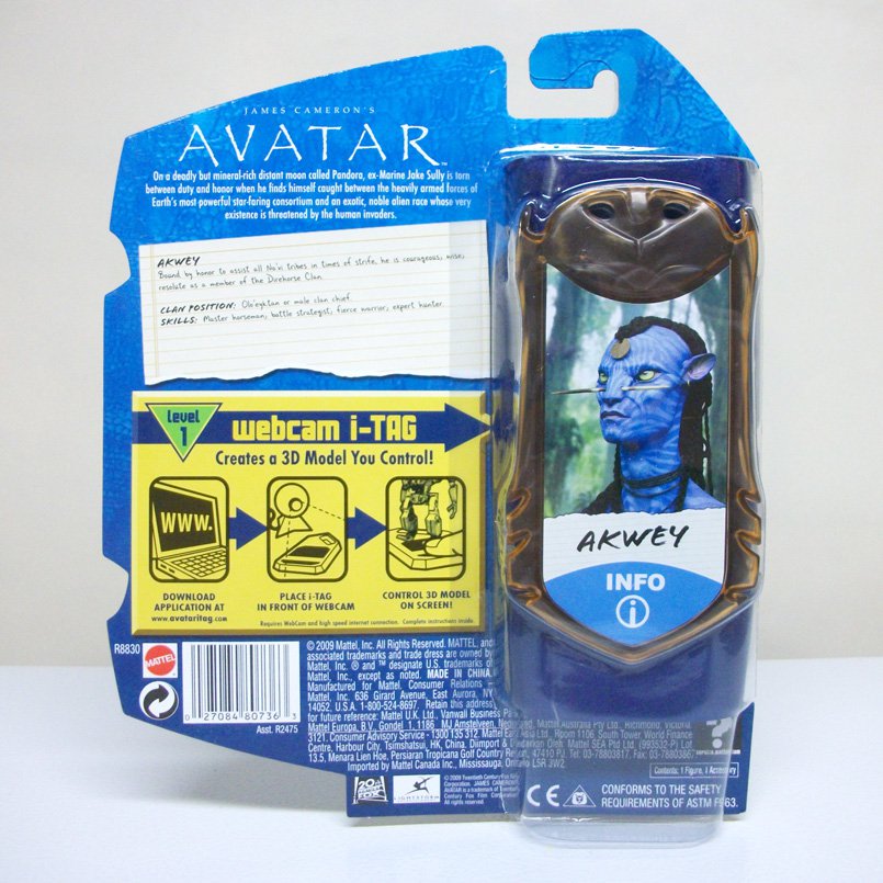 Akwey Avatar 4" Figure Na'vi Warrior James Cameron's Movie Mattel 2009