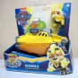 Paw Patrol Charged Up Rubble deluxe vehicle lights sounds mighty pups yellow dog Spin Master 2019