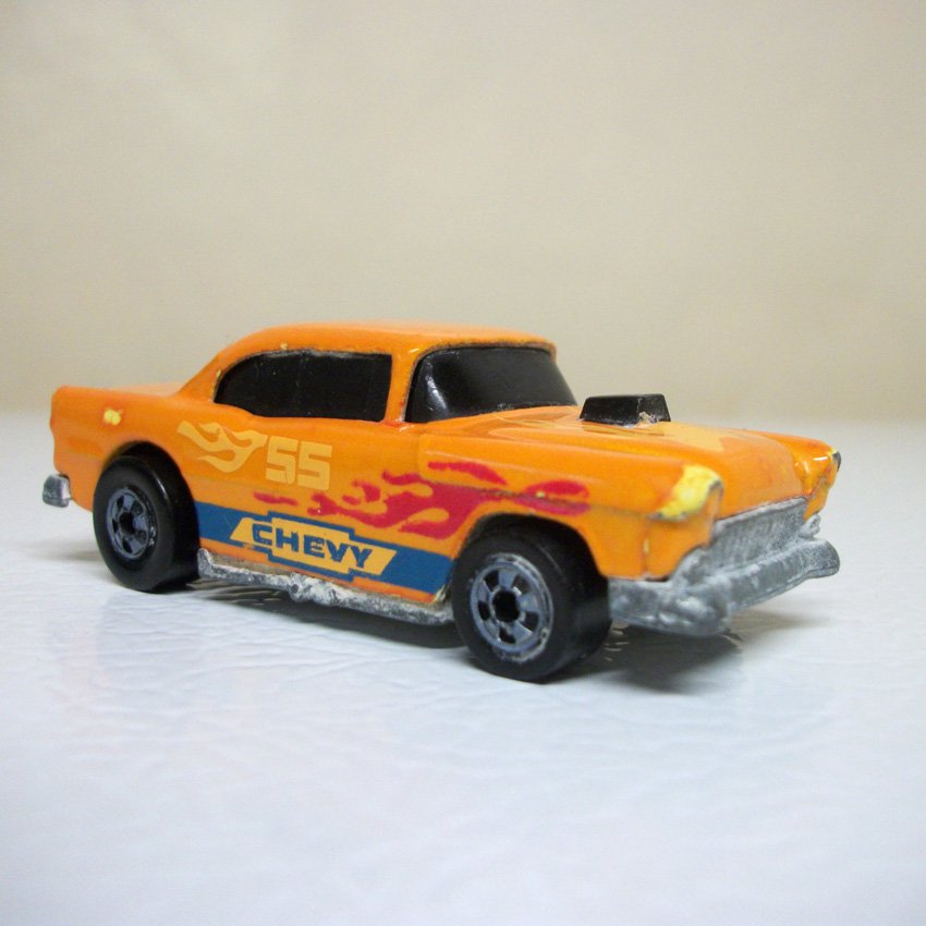 1978 Hot Wheels 55 Chevy Bel Air orange yellow vintage flames belair ...