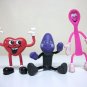 Bendy figures lot spoon heart bulb 31 flavors Baskin Robbins Frankford chocolate purple rubber