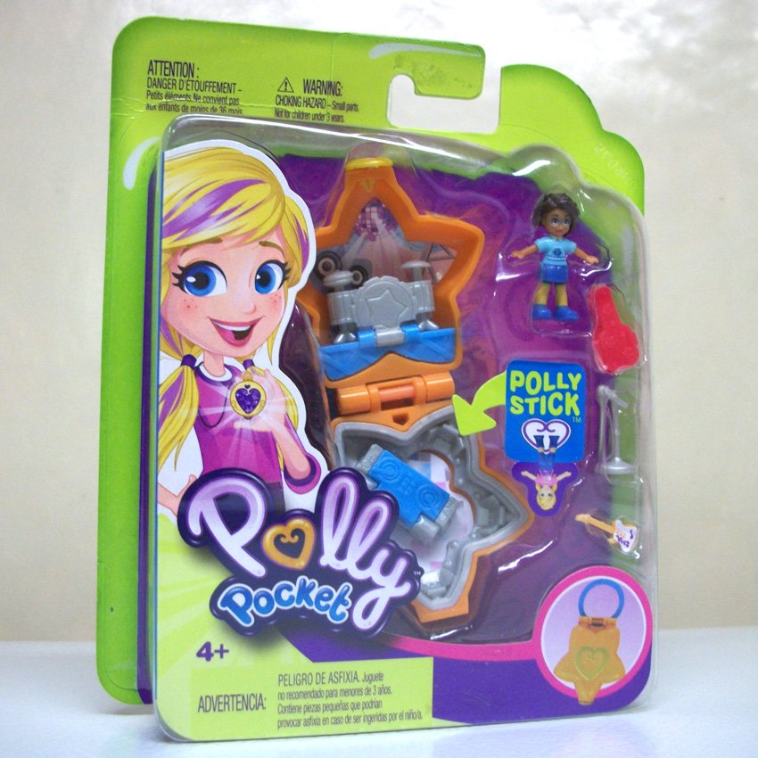 Polly Pocket Shani rock star concert compact dj drums guitar set Mattel ...