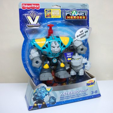 Planet Heroes Tiny Asteroid unopened new VoiceComm light & talking + Bonus comic fisher price 2007