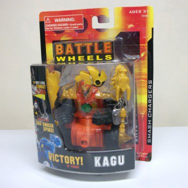 Kagu Battle Wheels pull back fighter robot figure vehicle orange Johnny Lightning 2007