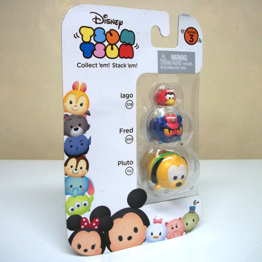 Disney Tsum Tsum Pluto 3 pack toys series 3 fred iago mickey dog ...