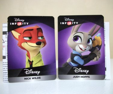 Zootopia Nick & Judy web code Disney Infinity 3.0 card lot new unused rabbit hopps fox wilde